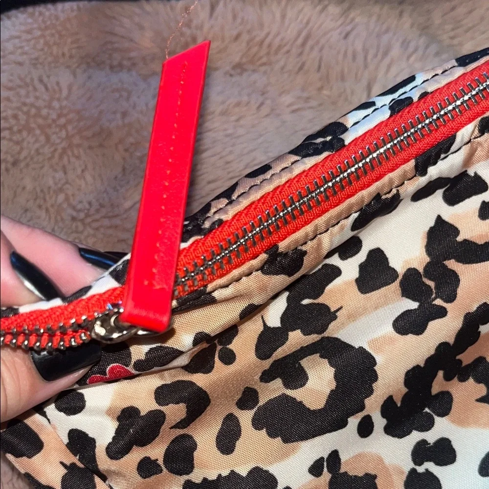 Brighton Leopard-Print Crossbody with Red Accents